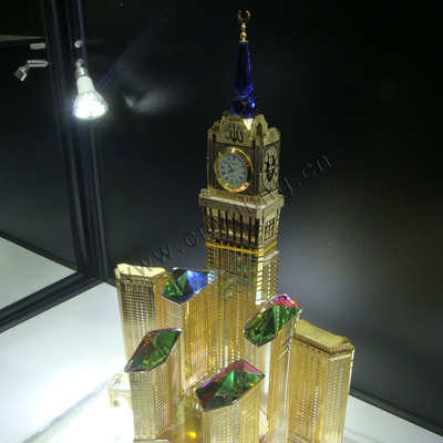 齋月尊禮，圣地縮影 麥加皇家鐘塔水晶模型JY268